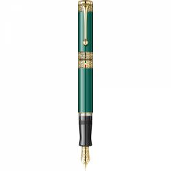 Stilou Aurora Dante LE Divina Comedia Green Gold Trim 18k Nib F