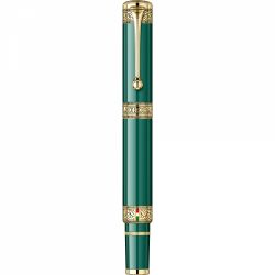 Stilou Aurora Dante LE Divina Comedia Green Gold Trim 18k Nib F