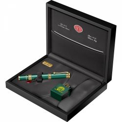 Stilou Aurora Dante LE Divina Comedia Green Gold Trim 18k Nib F