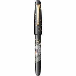 Stilou Namiki Nippon Art Collection Mt Fuji And Wave Gold Trim 14k Nib M 