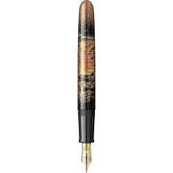 Stilou Namiki Yukari Royale Maki-e Night Scene Of Pavilion Black Trim 18K Nib M