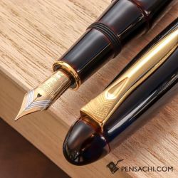 Stilou Platinum Izumo Akatame Gold Trim 18k Nib M