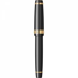 Stilou Pilot Custom Urushi Black Gold Trim 18k Nib FM 