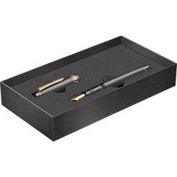 Stilou Pilot Justus 95 Black Gold Trim 14k Nib M