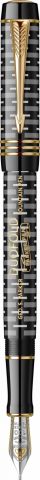 Stilou Parker Duofold Royal Centennial LE 100th Anniversary Black Gold Trim 18k Nib F