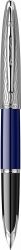 Stilou Waterman Carene DeLuxe Dark Blue Wave Nichel Paladiu Trim 18k Nib M