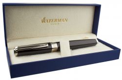 Stilou Waterman Exception Night and Day Black Paladiu Trim 18k Nib M