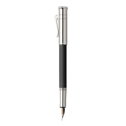 Stilou Graf von Faber Castell Classic Ebony Platinum Trim 18k Nib F