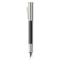 Stilou Graf von Faber Castell Guilloche Ciselé Anthracite Rhodium Trim 18k Nib F