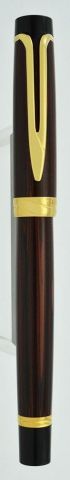 Stilou Waterman Liason Brown Black Gold Trim 18k Nib M