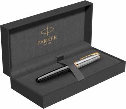 Roller Parker Sonnet Royal Metal Black Gold Trim