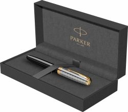 Roller Parker Sonnet Royal Metal Black Gold Trim