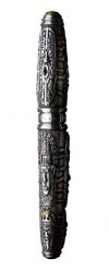 Stilou Caran D'Ache Tribal African Masks LE Sterling Silver 18k Nib M