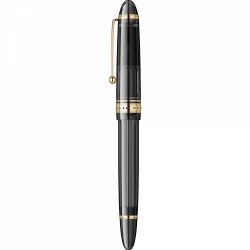 Stilou Pilot Custom 823 Transparent Black Gold Trim 14K Nib M