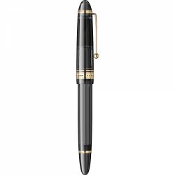 Stilou Pilot Custom 823 Transparent Black Gold Trim 14K Nib M