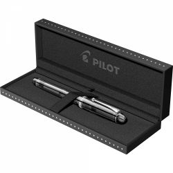 Stilou Pilot Custom 74 Transparent Black Rhodium Trim 14K Nib M