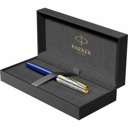 Stilou Parker Royal Sonnet SE Queen Elisabeth Jubileum Gold Trim 18k Nib F