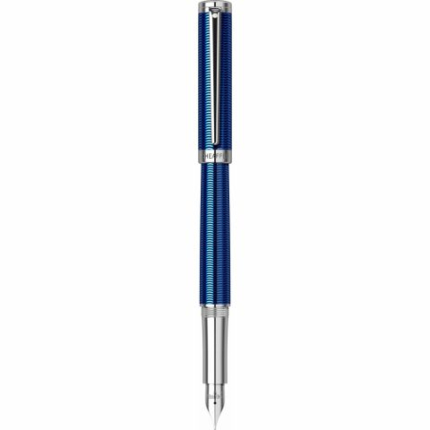 Stilou Sheaffer Intensity Engraved Translucent Blue Chrome Trim Steel Nib M