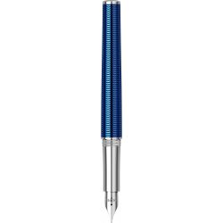 Stilou Sheaffer Intensity Engraved Translucent Blue Chrome Trim Steel Nib M