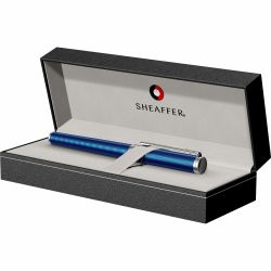 Stilou Sheaffer Intensity Engraved Translucent Blue Chrome Trim Steel Nib M